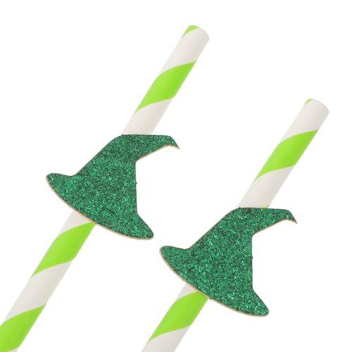 GALPADA Pitillos de Papel Halloween Sombrero Bruja 100 pcs miniatura 3