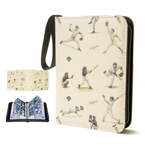 Muzokyu Baseball Card Binder, 400 Pockets, 50 Protective Pages, Ideal for Collectors, Storage and Card Protection