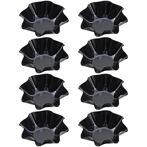 8 Taco Bowl Shell Molds, 4-Inch Carbon Steel, Nonstick with Wave Edge, Ideal for Tacos, Snacks, and Salads