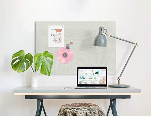 Pro-Graphx Fabric Bulletin Board Pinboard, 24 By 36 Inches, Stone #TOP4
