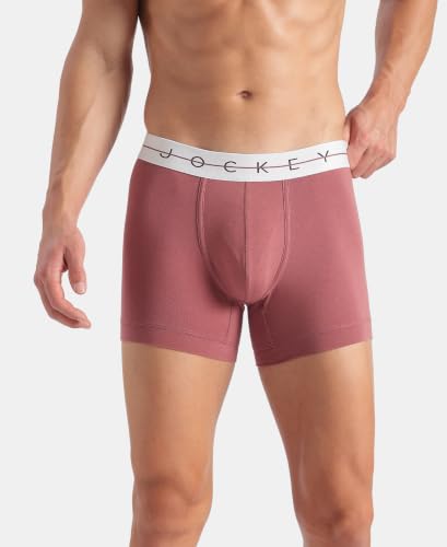 Image of Jockey NY16 Men Super Combed Cotton Elastane Stretch Solid Trunk with Ultrasoft Waistband (Pack of 2)