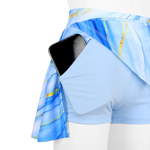 MODAFANS Girls Tennis Golf Pickleball Skirts with Shorts Athletic Pleated Dance Running School Skorts4