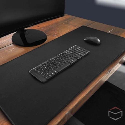 Mousepad Gamer Extra Grande 90 x 40 cm Com Base Emborrachada - Preto
