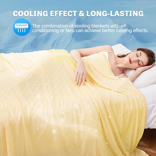 Image of AmyHomie Cooling Blanket for Hot Sleepers,Lightweight Summer Queen Size