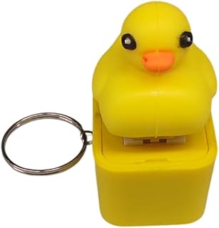 アヒル キーボード かわいい キーボード キーホルダー 光と音付き ストレス解消 暇つぶし 軽量 持ち運び便利 女の子 男の子 子供大人兼用 プレゼント ギフト 贈り物 (アヒル（充電式）) [並行輸入品]