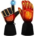 Rabbitroom USB Heated Gloves for Women Men Rechargeable Waterproof Cold Weather Arthrithis Gloves Touchscreen Thick Cotton Heated Gloves Design for Winter Gift Motorcycle Skiing Hunting WorkingCycling