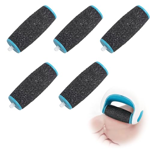 5 Stück scholl Hornhautentferner Ersatzrollen, Ersatzrollen kompatibel mit Scholl Velvet Smooth, Hornhautentferner für Harter Haut, Pediküre Fußpflege Set