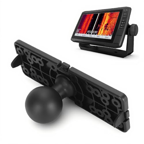 Fish Finder Mount Plate, Universal Compatibility, 1.5 Inch Ball Fish Finder Mount Plate with Mounting Holes, Stable Base, for Chartplotters Fish Finders