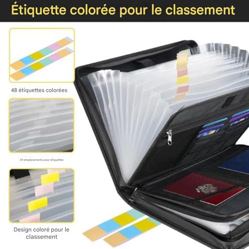 Accordéon organisateur de documents robuste pour enseignement supérieur et cadre