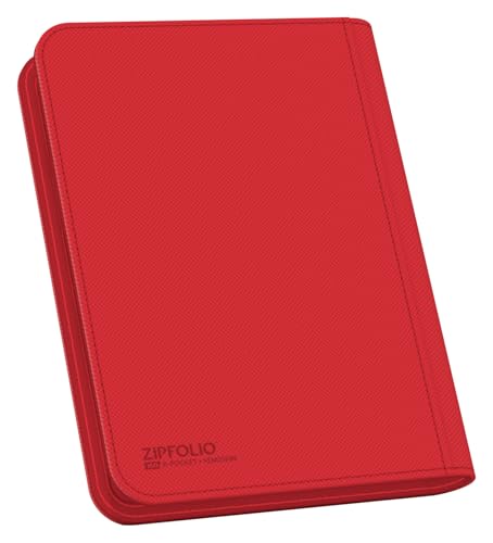 Image of Ultimate Guard Zipfolio 160 - 8 Pocket Xenoskin Red