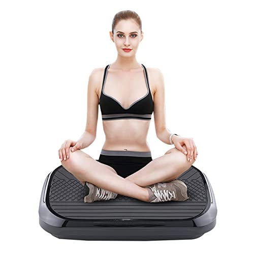 Plataforma vibratoria, masajeador vibratorio de cuerpo completo con velocidad ajustable, control remoto y bandas de resistencia para entrenamiento en gimnasio casero miniatura 1