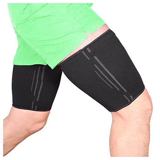 Thigh Compression Sleeve for Men & Women | Thigh Brace for Sciatica Pain Relief, Leg Injury, Hamstring & Hip Support | Ideal for Running & Workout (X-Large, Black)
