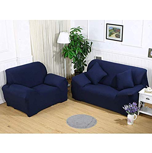 Housse extensible de canapé en polyester couleur unie pour protéger une causeuse abîmée