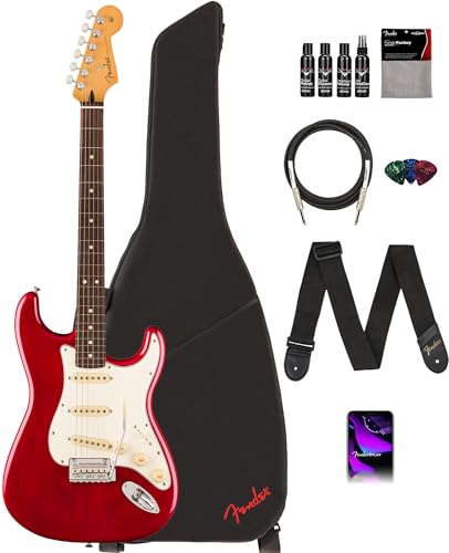Fender Player II Stratocaster - �����`�F���[�o�[�X�g�o���h���A�c�C�[�h�P�[�X�A�X�g���b�v�A�X�g�����O�X�A�P�[�u���A�s�b�N�A�I�[�X�e�B���o�U�[�����DVD�t��