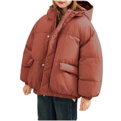 Manteau d'hiver pour enfant de 3 à 13 ans avec capuche et fermeture éclair