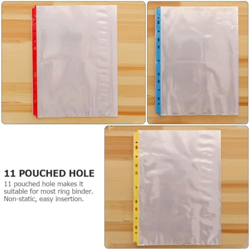 Pochettes perforées A4 transparentes lot de 100 protège-documents PP - 3