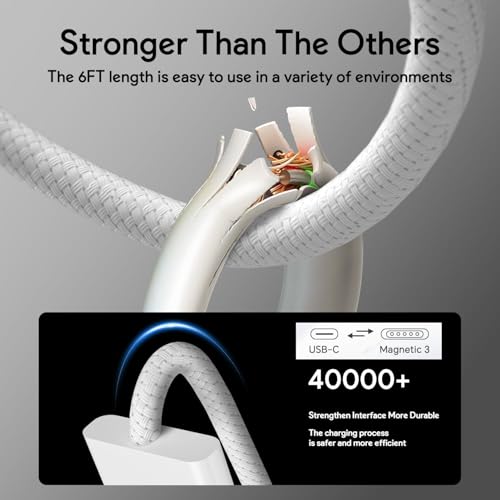 Mac Book Air Pro Ladekabel - 96 W M4 M3 M2 M1 Ersatz Ladegerät mit 2,3M USB‑C auf T-Tip Geflochtenes Kabel für MacBook Air 13/15 Zoll, MacBook Pro 14/16 Zoll 2021~2025
