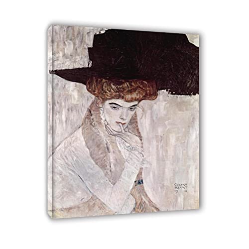Affiches giclée Klimt Le chapeau noir grand format décoration murale