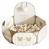 Piscine à Balles pour Enfant - Parc de Jeu Pliable avec Panier - pour Intérieur et Extérieur, Salon, Chambre et Voyage