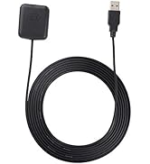 USB GPS Receiver Antenna, Waterproof Active GPS Navigation Unit Equipped with 3 Meters RG174 Cabl...
