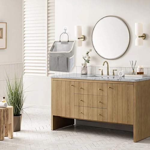 Hängeorganizer 2 Stück, Hängende Aufbewahrung Organisatoren, Hänge Spind Organizer, Wandorganizer mit 3 Fächern, Faltbarer Aufbewahrung Badezimmer, Hängekorb aus Baumwolle und Leinen für Zuhause