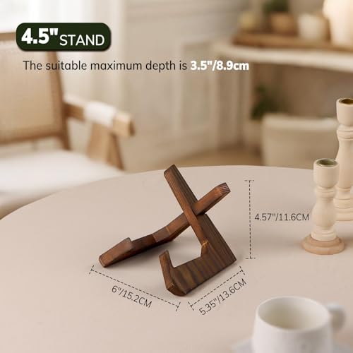 image for PUERSI Wooden Bowl Display Stand, 4.5 Inch Bowl Holder, Display Holder