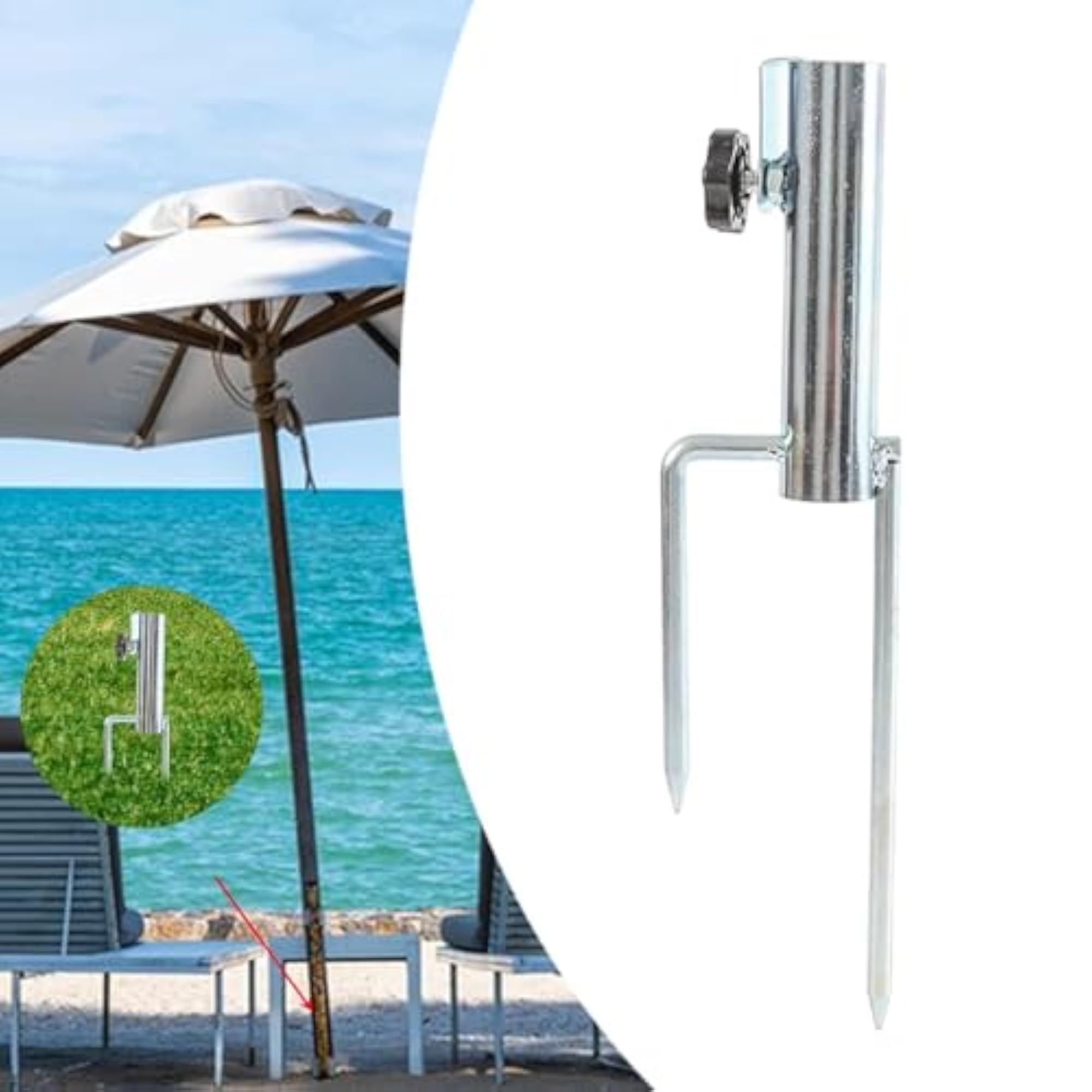Beach Umbrella Anchor, Portable Fishing Umbrella Stand
