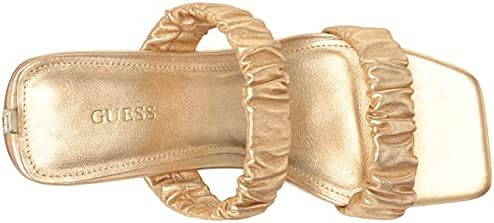 GUESS Women's Aindrea Heeled Sandal, Gold 710, 7.5 | Image 4