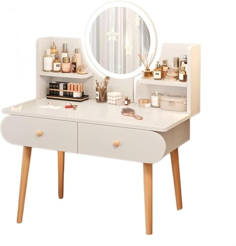 Luminary Aether���C�g�t���R���p�N�g�ȃh���b�T�[�z���C�g�v�����Z�X�~���[�h���b�T�[�x�b�h���[���p (�z���C�g,80cm���C�g�t��)