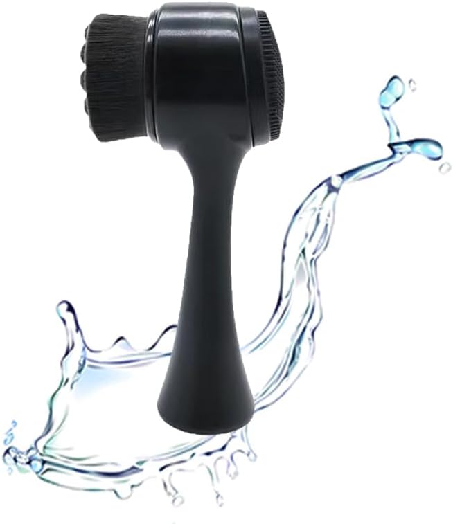 Escova facial 2 em 1 OHES com dois lados, silicone e cerdas macias