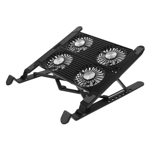 Base refrigerada para laptop ajustable con ventiladores USB, soporte ergonómico para notebook, ideal para gaming y uso prolongado miniatura 1