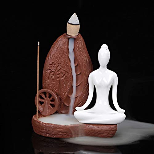 Creatieve keramische wierookbrander backflow wierook kegels brander houders thuis geur decor yoga meisje wierook wierook houders Accessoires voor fonteinfonteinen in de tuin - Image 6