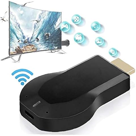 Wireless Screen Device, Wifi Hdmi Receiver Screen Mirroring Adapter for Android/Iphone/Ipad/Windows/Miracast/Mac Os to Tv/Monitor- Black Cover