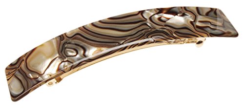 France Luxe Extra Long Rectangle Barrette - Onyx