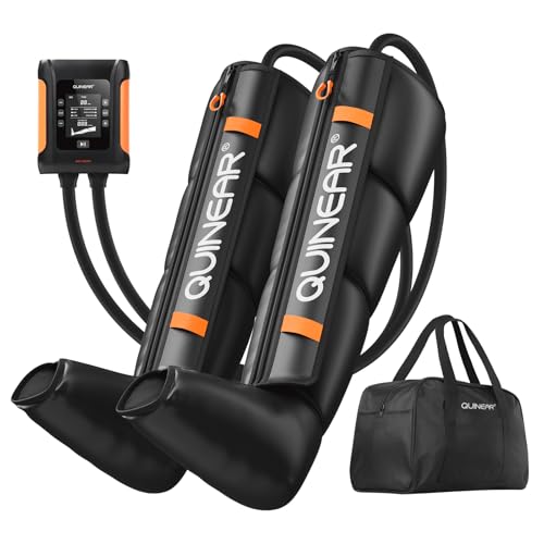 QUINEAR Professional Full legs，Leg Recovery Massager, Cordless Air Compression Boots with Sequential Compression, Leg and Foot Massager, Fast Recovery Therapy for Athletes (Small)