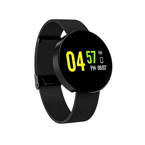 LAMZIEN Traqueur de Fitness, Z8,étanche IP67,avec Moniteur de fréquence Cardiaque,Montre Intelligente avec écran Couleur de 0,96", Compteur de Calories, Montre pour Femme avec podomètre, Homme (Noir)