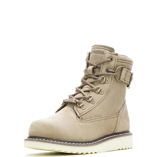 Image of Harley-Davidson FOOTWEAR Womens Marconi Riding Casual Boots Ankle Low Heel 1-2 inch