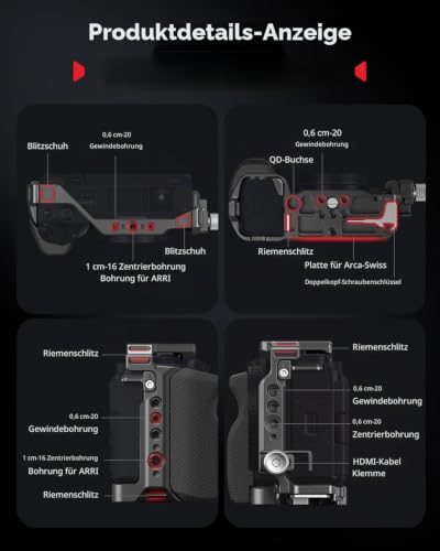 SMALLRIG ZV-E1 Cage-Kit mit Silikongriff, Kabelklemme für HDMI – 4257B – Ansicht 3