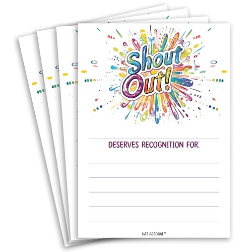 Hat-Acrobat-50-Shout-Out-Cards-Recognition-Cards-for-Employees-Encouragement-Cards-for-Public-Service-Recognition-Week-Employee-Appreciation-Day-or-Teacher-Appreciation-Postcards-Splash