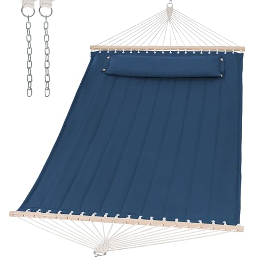 SUNCREAT Hammocks Replacement Hammock for Stand 475 lbs Capacity Two Person Backyard Hammock for Outside Navy