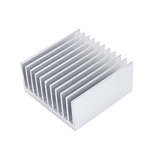 Radiador de Aluminio Disipador de Calor Transistor Amplificador de Alta Potencia para un Dispositivo Semiconductor con 11 pcs Fins 1.57'(L) x 1.57'(W) x 0.79'(H) 1pc/ 40 mm (L) x 40mm (W) x 20mm (H)