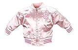 chaqueta adidas flores mujer Color: rosa adidas NCAA - Chaqueta de satén rosa para niñas (0 a 24 m) y niños pequeños (2T-4T)
