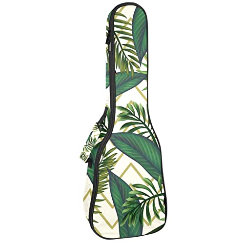Housse de transport ukulélé ténor imperméable 53,3 61 cm motif feuillage oiseau