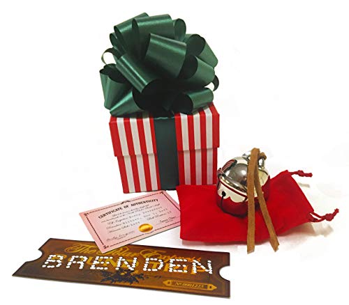 Polar Express Sleigh Bell Gift Set with Personalized replica ticket