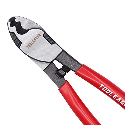 Image of TOOLEAGUE 6 Inches Cable Cutter,Heavy Duty Cable Cutting, High Leverage Cutter for Aluminum, Copper, Wire, Communications Cable