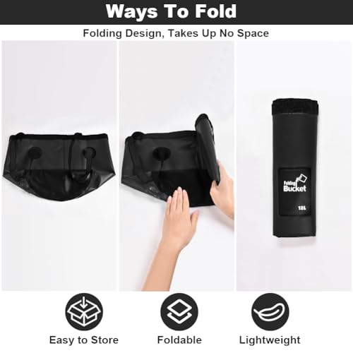 Flintronic Outdoor Faltschüssel 12L/20L, Outdoor Falteimer, Faltbarer Fischeimer, Aus Langlebigem Planen Gewebe, Als Waschschüssel, Spülwanne, Spülschüssel