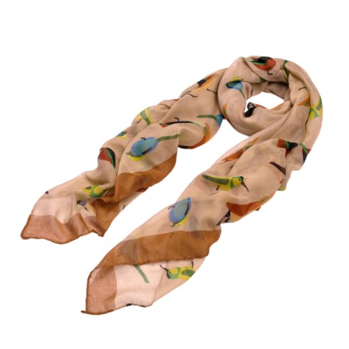 TrendsBlue Elegant Birds Print Fashion Scarf2