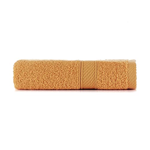 nottoc Handtuch Orange - 100% Baumwolle Saugfähig Extraweicher Türkische Premium Qualität 50x90cm mit Aufhänger Cover