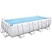 Produktbild Bestway Power Steel Frame-Pool, 549 x 274 x 122 cm, rechteckig, grau, 14.812 Liter, ohne Pumpe und Zubehör, Ersatzteil, Ersatzpool