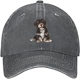 BDJYHACP Casquette de Baseball Snapback Chapeau de Soleil Casquette de Baseball en Coton personnalisée Chapeau de Papa réglable Streetwear Bichon Havanais Chocolat Cadeau d'anniversaire